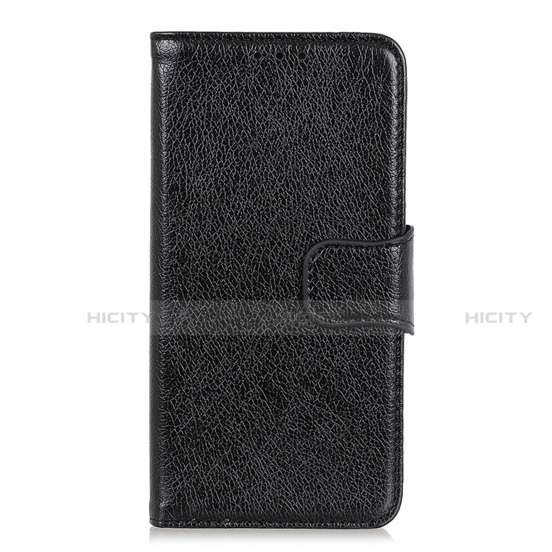 Custodia Portafoglio In Pelle Cover con Supporto L04 per Motorola Moto One Fusion Plus Nero