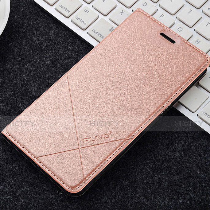Custodia Portafoglio In Pelle Cover con Supporto L04 per OnePlus 5T A5010 Oro Rosa