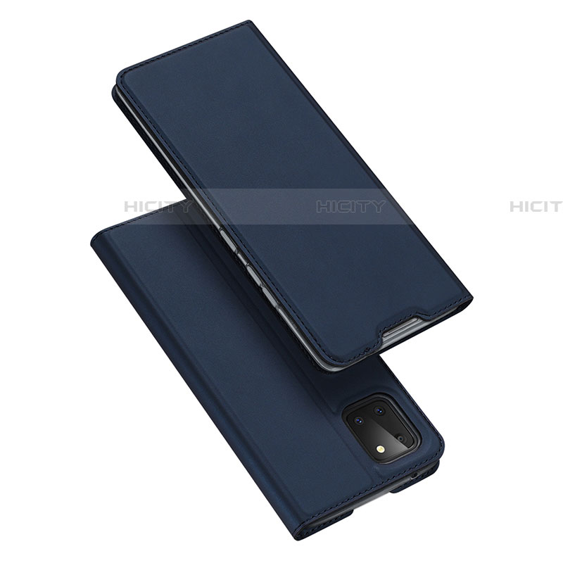 Custodia Portafoglio In Pelle Cover con Supporto L04 per Samsung Galaxy A81 Blu
