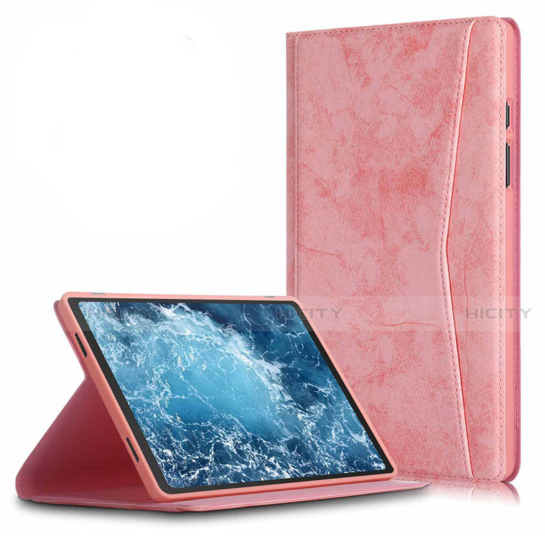 Custodia Portafoglio In Pelle Cover con Supporto L04 per Samsung Galaxy Tab A7 4G 10.4 SM-T505 Rosa