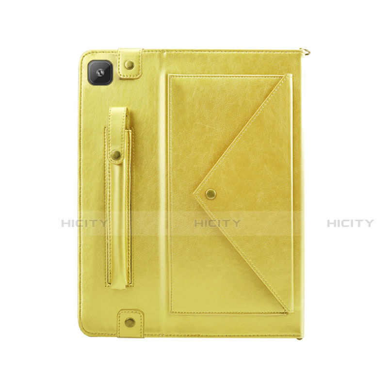 Custodia Portafoglio In Pelle Cover con Supporto L04 per Samsung Galaxy Tab S6 Lite 10.4 SM-P610 Giallo