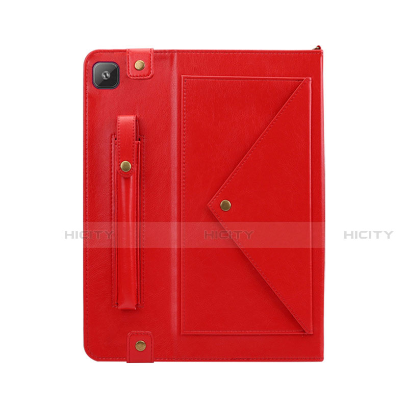 Custodia Portafoglio In Pelle Cover con Supporto L04 per Samsung Galaxy Tab S6 Lite 10.4 SM-P610 Rosso