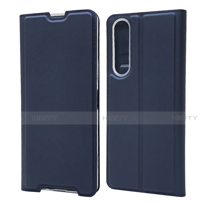 Custodia Portafoglio In Pelle Cover con Supporto L04 per Sony Xperia 1 II Blu