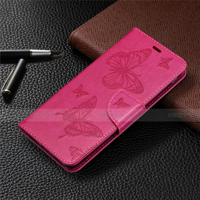 Custodia Portafoglio In Pelle Cover con Supporto L04 per Sony Xperia L4 Rosa Caldo