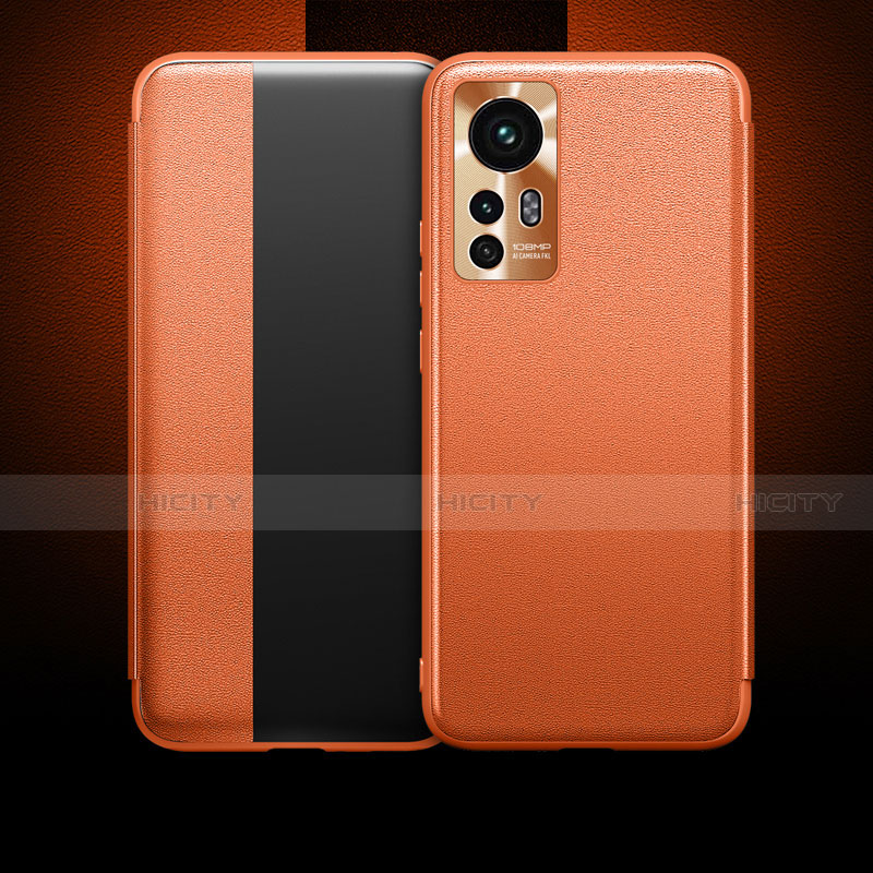 Custodia Portafoglio In Pelle Cover con Supporto L04 per Xiaomi Mi 12 5G Arancione