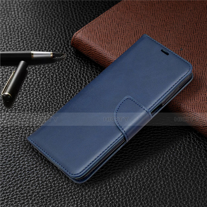 Custodia Portafoglio In Pelle Cover con Supporto L04 per Xiaomi Redmi Note 9 Pro Blu