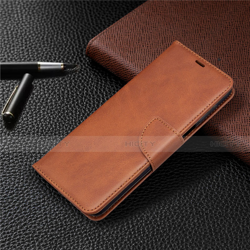 Custodia Portafoglio In Pelle Cover con Supporto L04 per Xiaomi Redmi Note 9 Pro Max Marrone