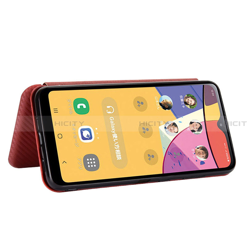 Custodia Portafoglio In Pelle Cover con Supporto L04Z per Samsung Galaxy A21 SC-42A