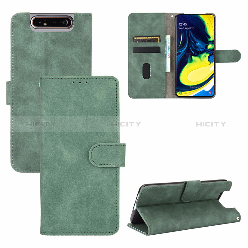 Custodia Portafoglio In Pelle Cover con Supporto L04Z per Samsung Galaxy A80