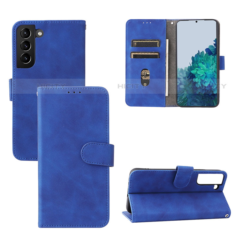 Custodia Portafoglio In Pelle Cover con Supporto L04Z per Samsung Galaxy S21 Plus 5G Blu