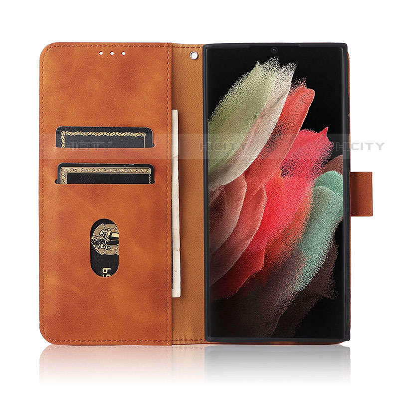 Custodia Portafoglio In Pelle Cover con Supporto L04Z per Samsung Galaxy S21 Ultra 5G