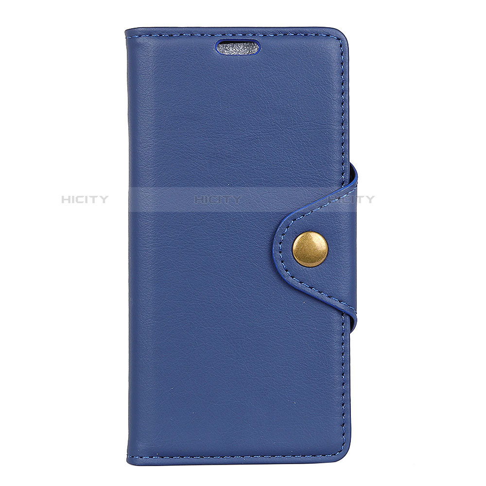 Custodia Portafoglio In Pelle Cover con Supporto L05 per Alcatel 1X (2019) Blu