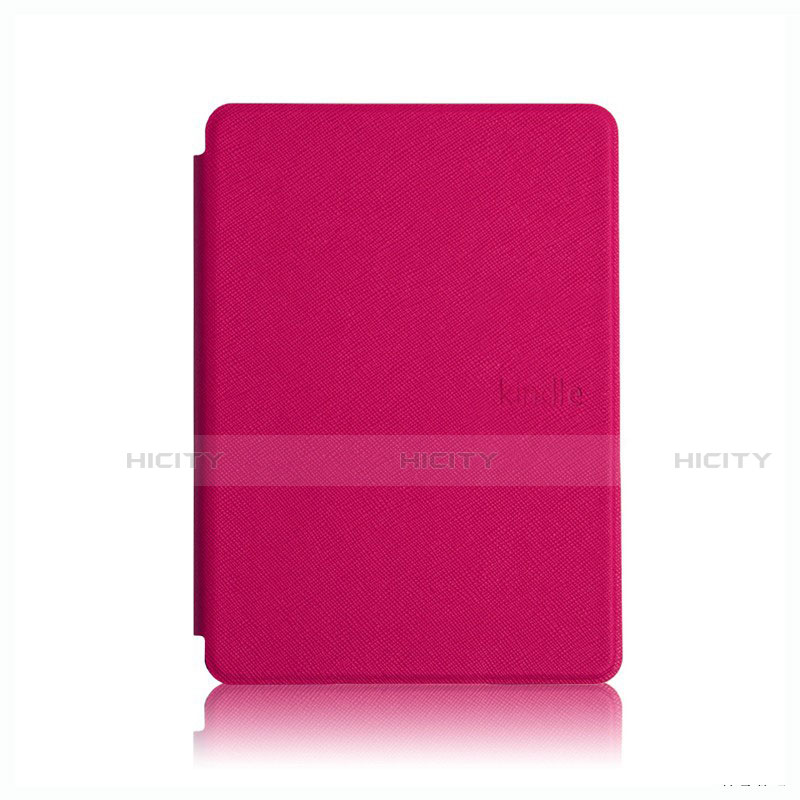Custodia Portafoglio In Pelle Cover con Supporto L05 per Amazon Kindle Paperwhite 6 inch Rosa Caldo