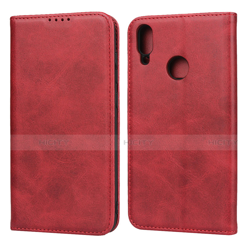 Custodia Portafoglio In Pelle Cover con Supporto L05 per Huawei Enjoy 9 Rosso