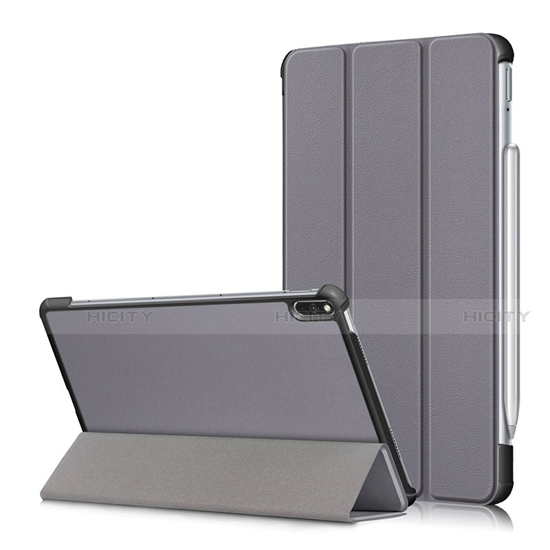 Custodia Portafoglio In Pelle Cover con Supporto L05 per Huawei MatePad Pro Grigio