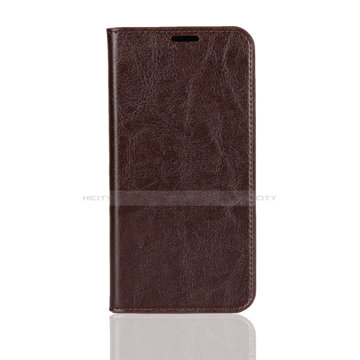 Custodia Portafoglio In Pelle Cover con Supporto L05 per Huawei P Smart (2019) Marrone