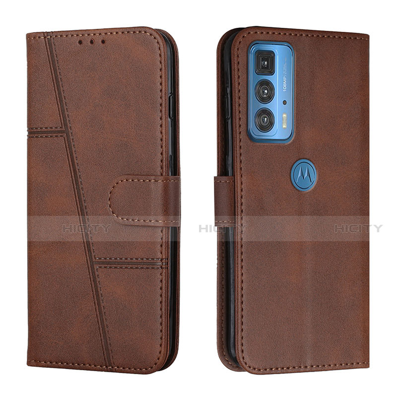 Custodia Portafoglio In Pelle Cover con Supporto L05 per Motorola Moto Edge S Pro 5G Marrone