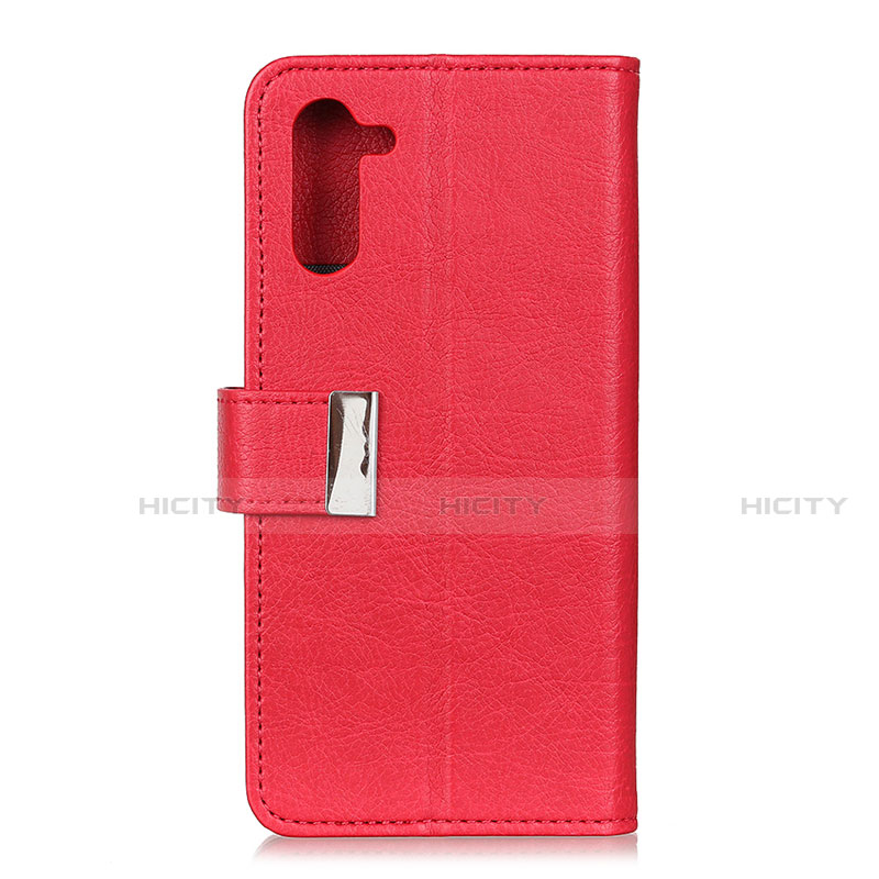 Custodia Portafoglio In Pelle Cover con Supporto L05 per OnePlus Nord Rosso