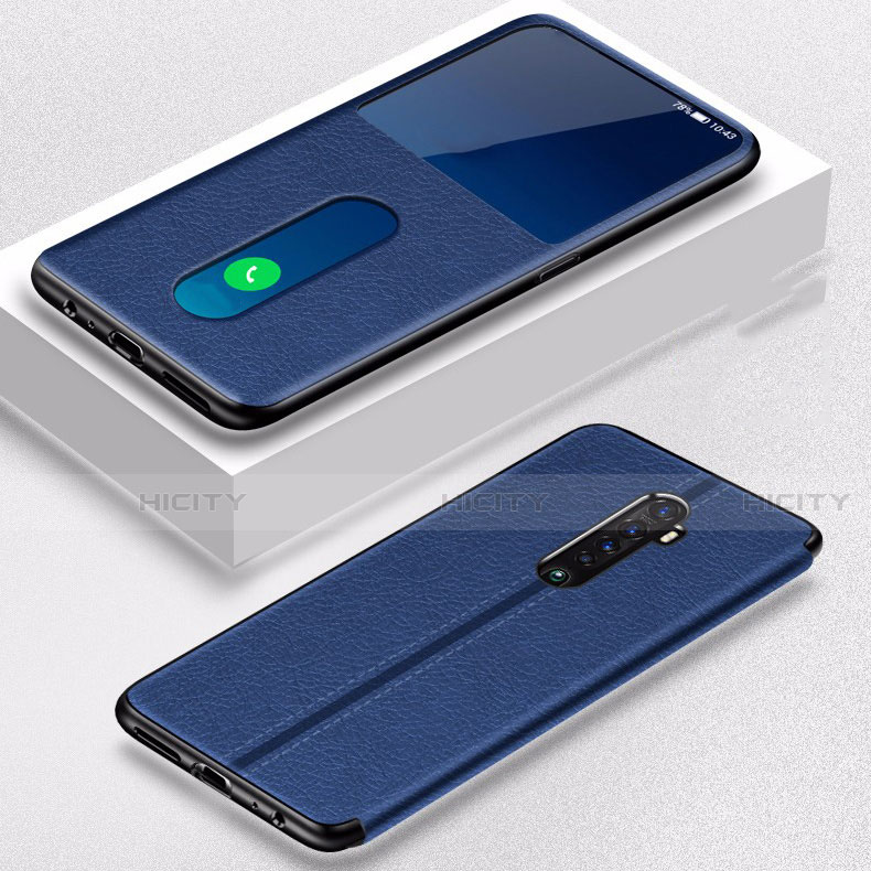 Custodia Portafoglio In Pelle Cover con Supporto L05 per Oppo Reno2 Blu