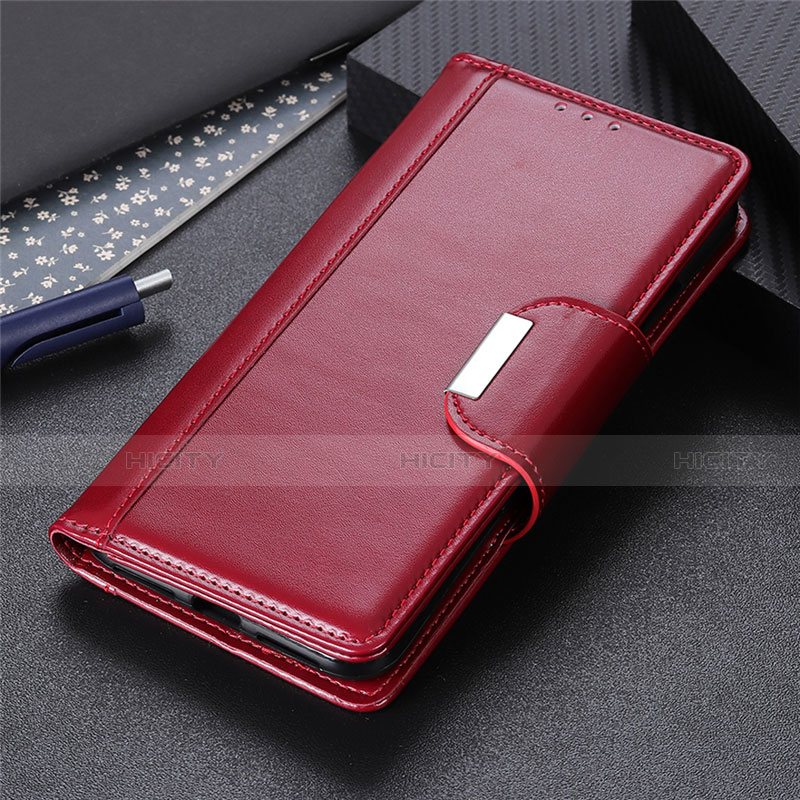 Custodia Portafoglio In Pelle Cover con Supporto L05 per Samsung Galaxy A21s Rosso Rosa