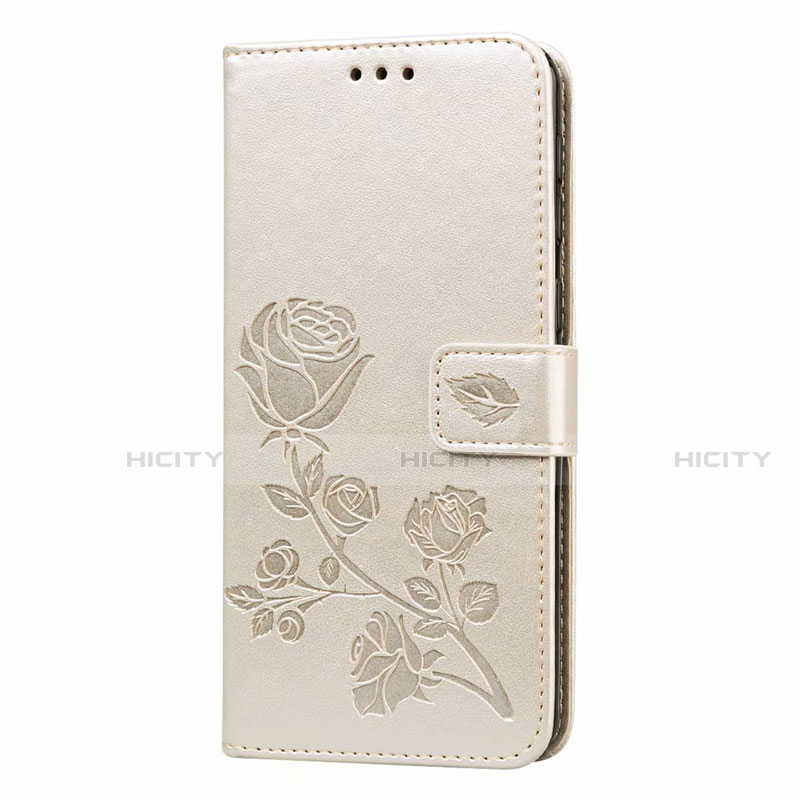 Custodia Portafoglio In Pelle Cover con Supporto L05 per Samsung Galaxy M21s Oro