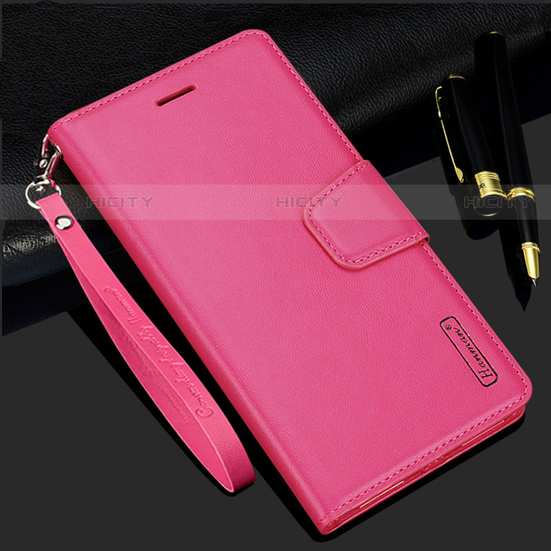 Custodia Portafoglio In Pelle Cover con Supporto L05 per Samsung Galaxy S21 5G Rosa Caldo