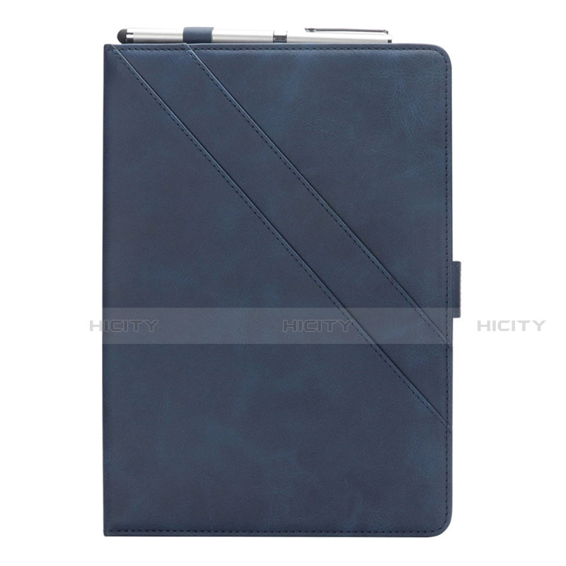 Custodia Portafoglio In Pelle Cover con Supporto L05 per Samsung Galaxy Tab S6 Lite 4G 10.4 SM-P615 Blu