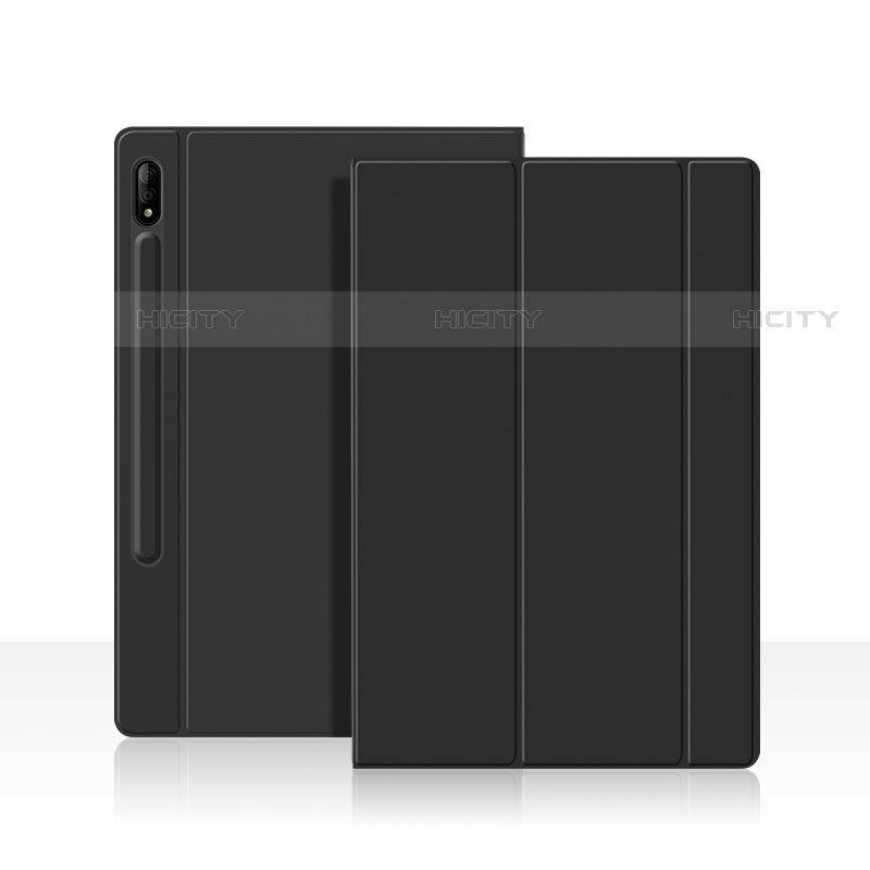 Custodia Portafoglio In Pelle Cover con Supporto L05 per Samsung Galaxy Tab S7 11 Wi-Fi SM-T870 Nero