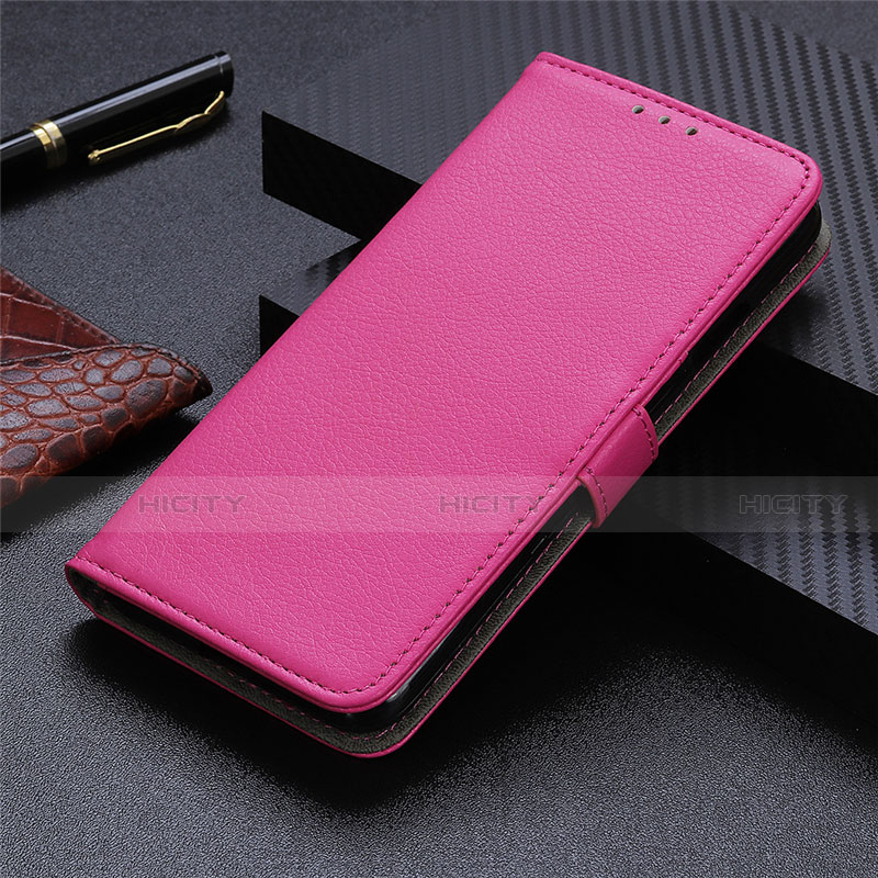 Custodia Portafoglio In Pelle Cover con Supporto L05 per Sharp AQUOS Sense4 Plus Rosa Caldo