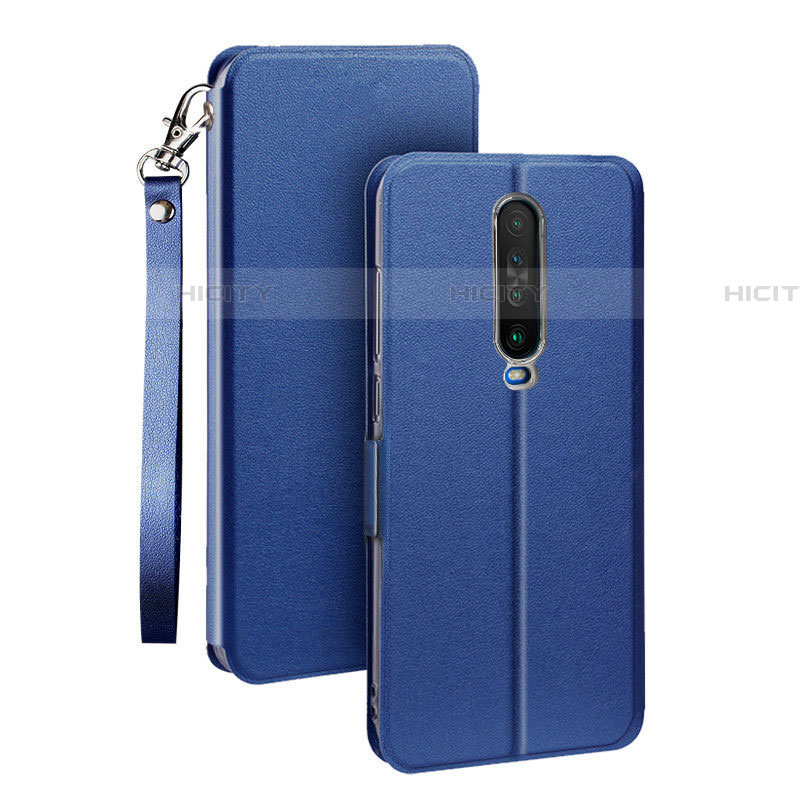 Custodia Portafoglio In Pelle Cover con Supporto L05 per Xiaomi Poco X2 Blu