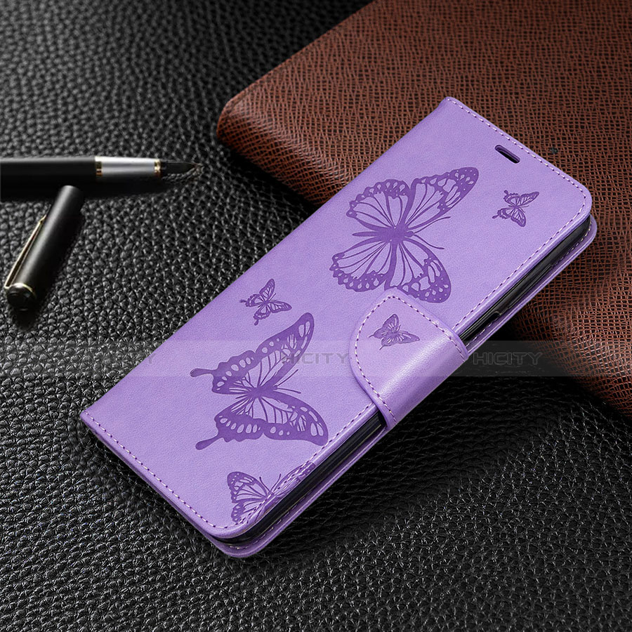 Custodia Portafoglio In Pelle Cover con Supporto L05 per Xiaomi Redmi Note 9 Pro Viola