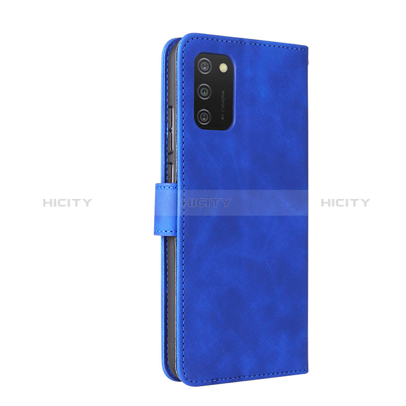 Custodia Portafoglio In Pelle Cover con Supporto L05Z per Samsung Galaxy A02s Blu