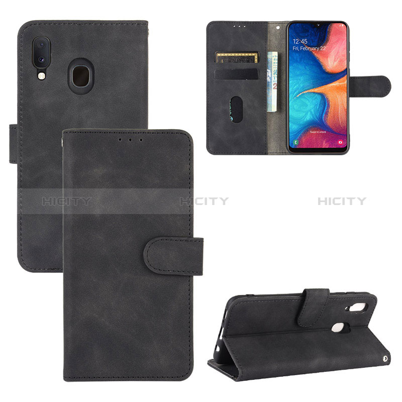 Custodia Portafoglio In Pelle Cover con Supporto L05Z per Samsung Galaxy A30 Nero
