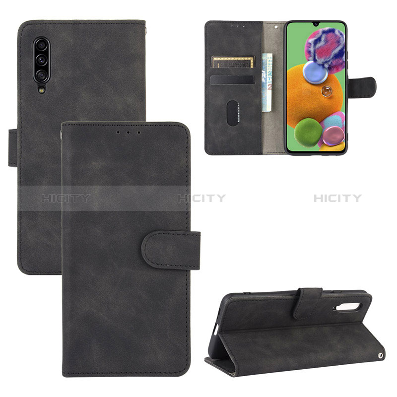 Custodia Portafoglio In Pelle Cover con Supporto L05Z per Samsung Galaxy A90 5G Nero