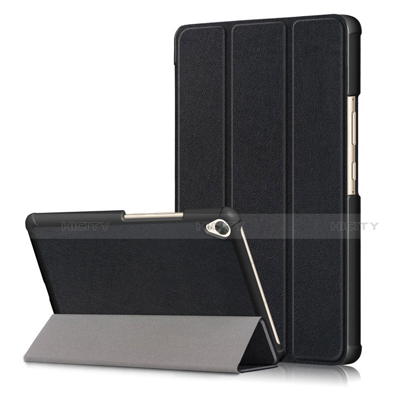 Custodia Portafoglio In Pelle Cover con Supporto L06 per Huawei MediaPad M6 8.4 Nero