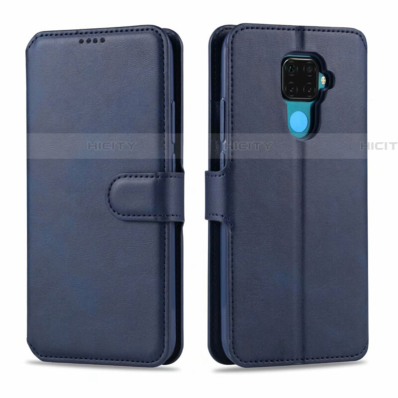 Custodia Portafoglio In Pelle Cover con Supporto L06 per Huawei Nova 5i Pro Blu