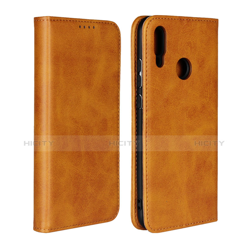 Custodia Portafoglio In Pelle Cover con Supporto L06 per Huawei P Smart (2019) Arancione
