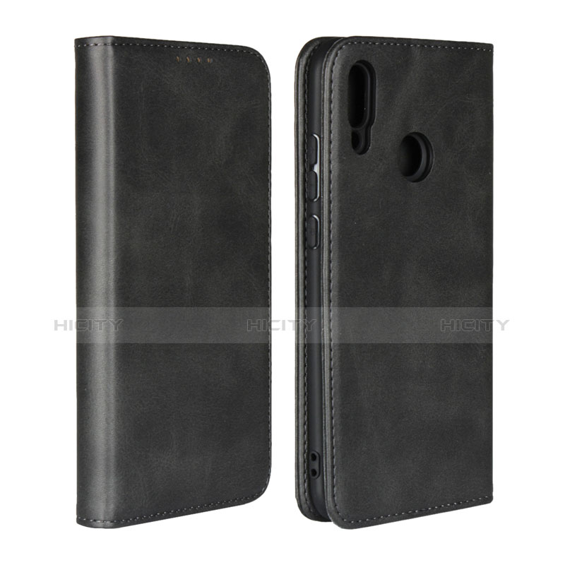 Custodia Portafoglio In Pelle Cover con Supporto L06 per Huawei P Smart (2019) Nero