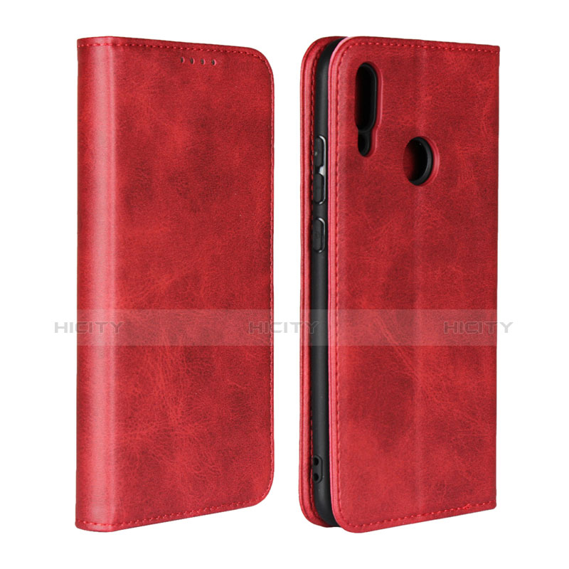 Custodia Portafoglio In Pelle Cover con Supporto L06 per Huawei P Smart (2019) Rosso