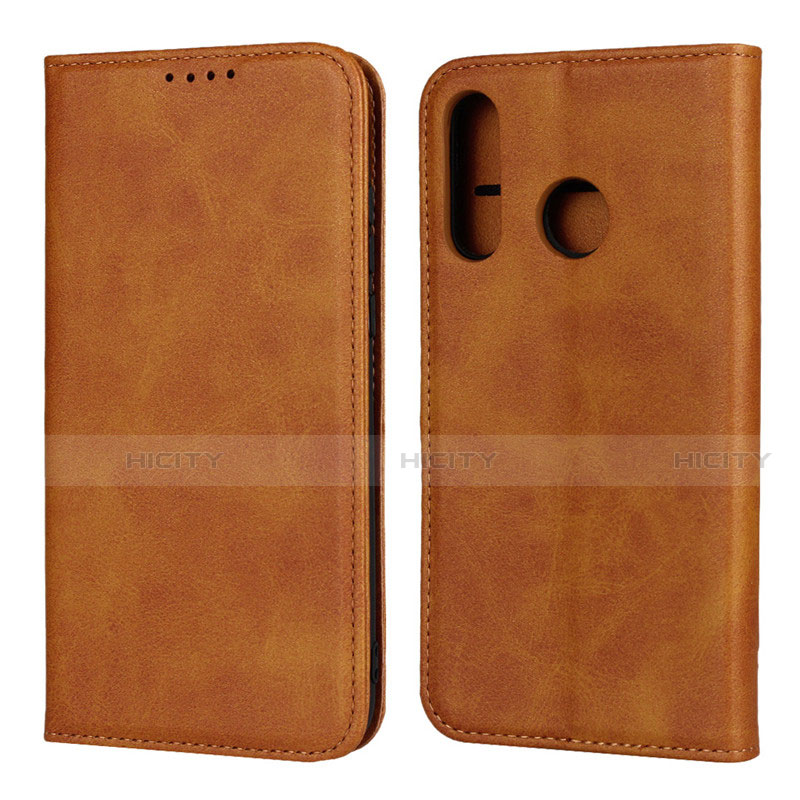 Custodia Portafoglio In Pelle Cover con Supporto L06 per Huawei P30 Lite Arancione