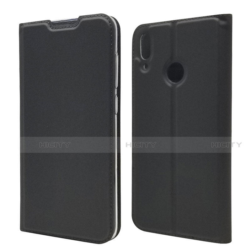 Custodia Portafoglio In Pelle Cover con Supporto L06 per Huawei Y7 (2019) Nero