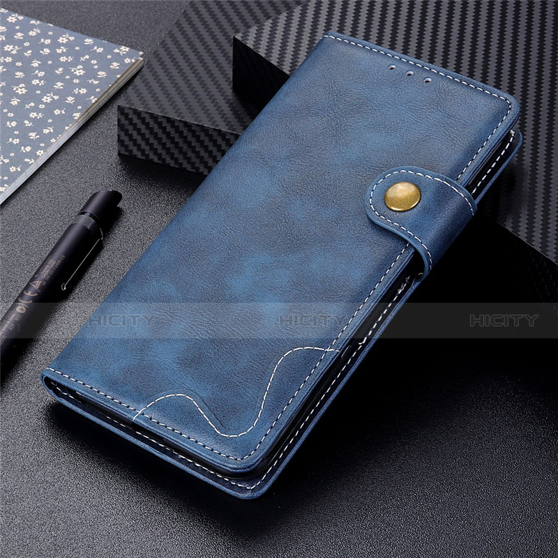 Custodia Portafoglio In Pelle Cover con Supporto L06 per Realme 7 Blu