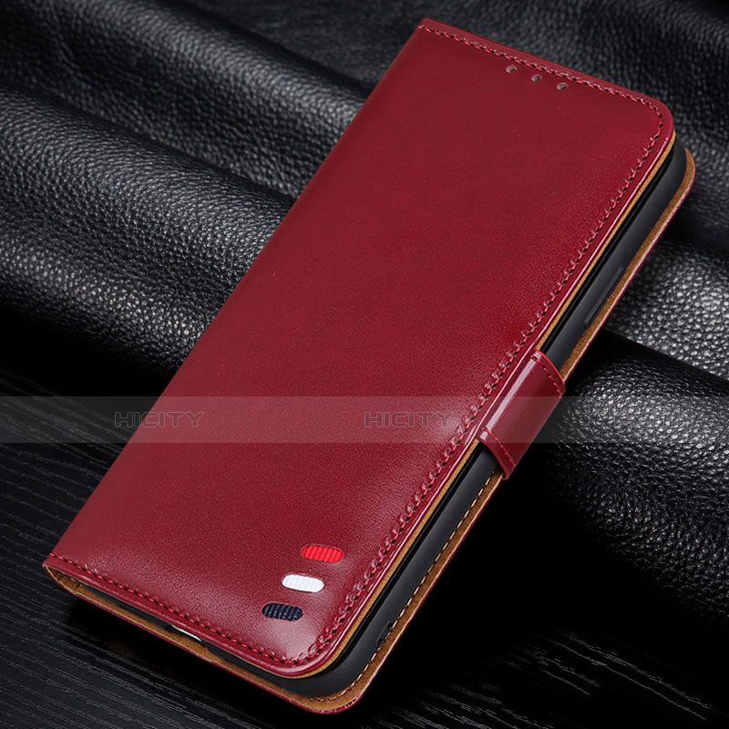 Custodia Portafoglio In Pelle Cover con Supporto L06 per Samsung Galaxy A41 Rosso