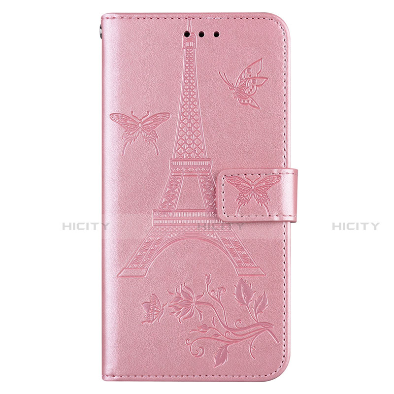 Custodia Portafoglio In Pelle Cover con Supporto L06 per Sony Xperia 8 Lite Oro Rosa