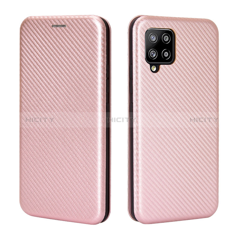 Custodia Portafoglio In Pelle Cover con Supporto L06Z per Samsung Galaxy A42 5G Oro Rosa