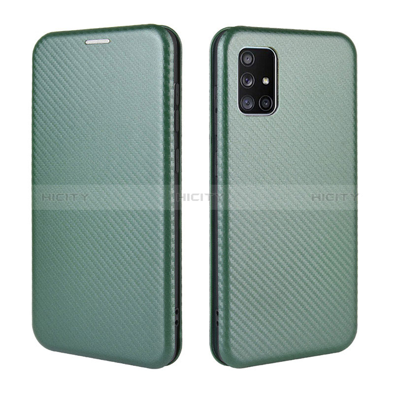 Custodia Portafoglio In Pelle Cover con Supporto L06Z per Samsung Galaxy A51 5G Verde