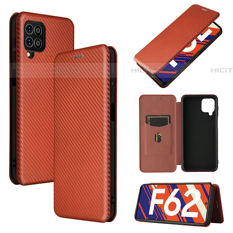 Custodia Portafoglio In Pelle Cover con Supporto L06Z per Samsung Galaxy F62 5G