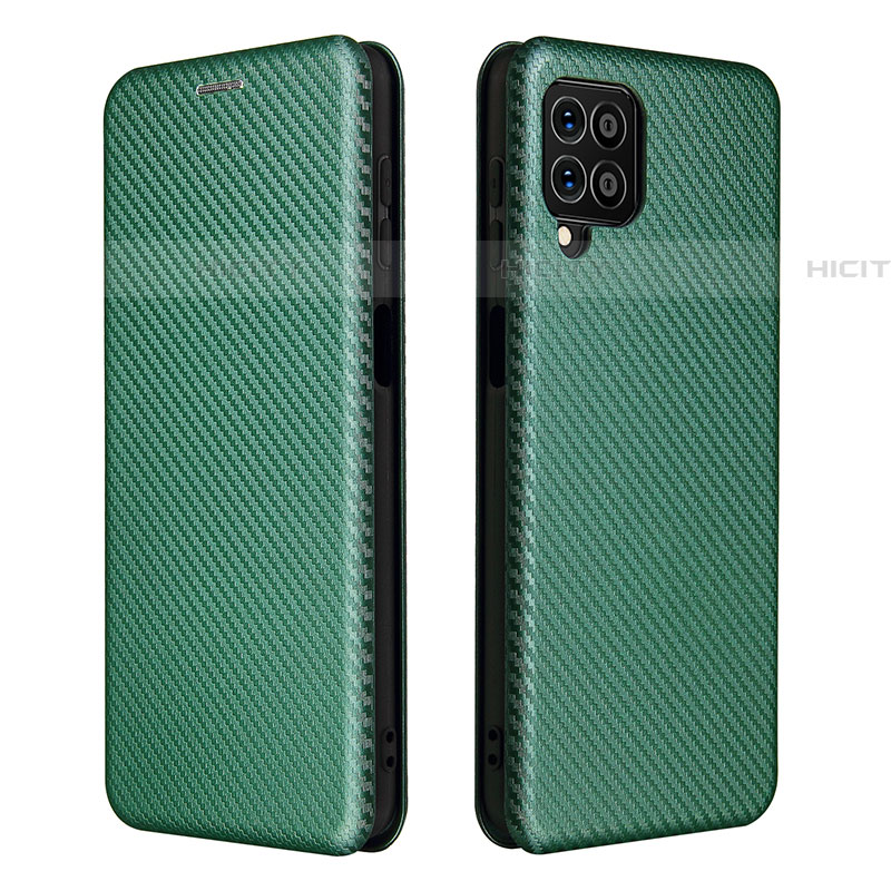 Custodia Portafoglio In Pelle Cover con Supporto L06Z per Samsung Galaxy F62 5G Verde