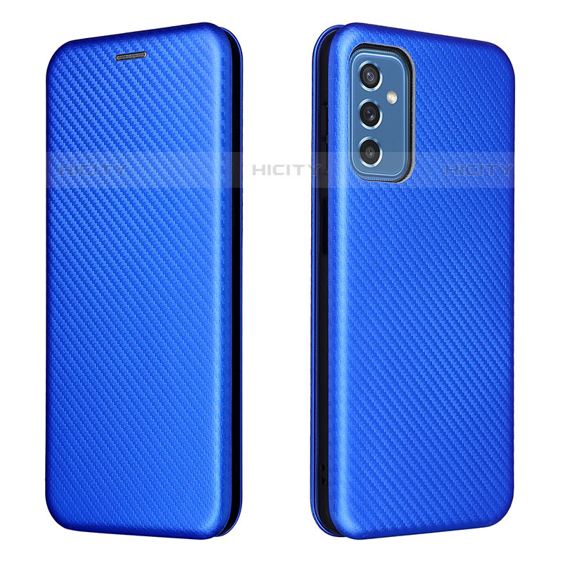 Custodia Portafoglio In Pelle Cover con Supporto L06Z per Samsung Galaxy M52 5G Blu
