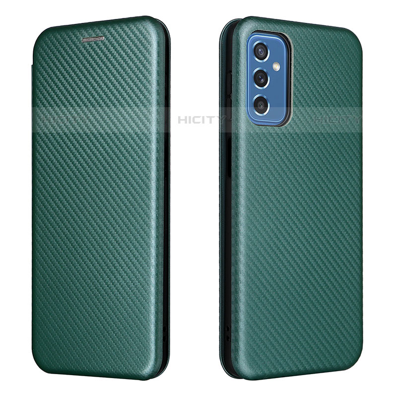Custodia Portafoglio In Pelle Cover con Supporto L06Z per Samsung Galaxy M52 5G Verde